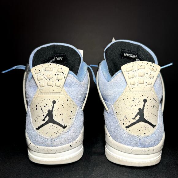 Size 8 - Nike Air Jordan 4 Retro University Blue Men's Shoes - Picture 6 of 9